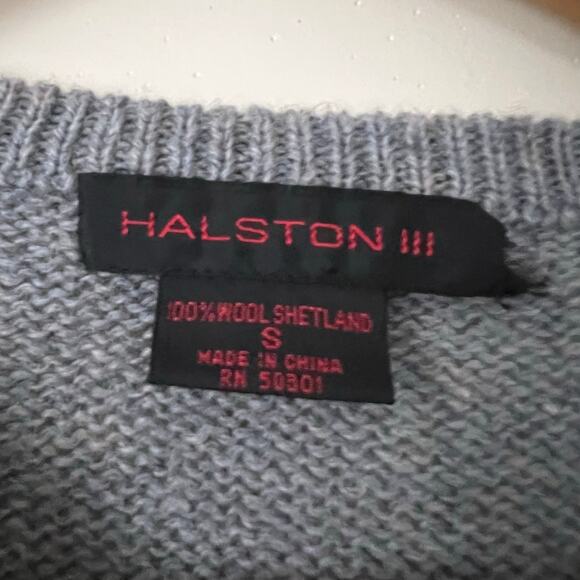Halston III Vintage Women's Sweater Long Sleeve Cozy Warm Knit Wool Shetland S - Picture 2 of 4
